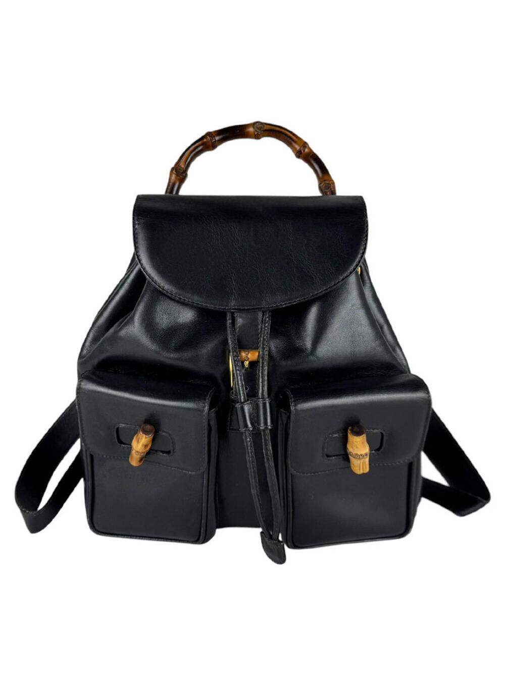 Gucci Vintage Bamboo Backpack Leather #370473G54B